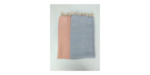 %100 Pamuk Peştemal, Kara Tezgah El Dokuması, Açelya Desen Mavi , Plaj Havlusu , Banyo Havlusu