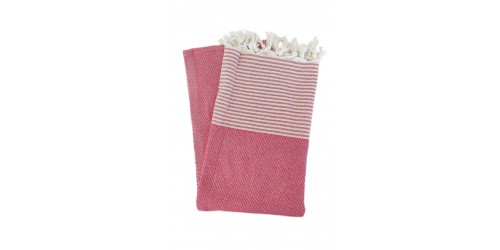 Peştemal, %100 Pamuk ,kareli Desen Pembe, Plaj Havlusu , Banyo Havlusu