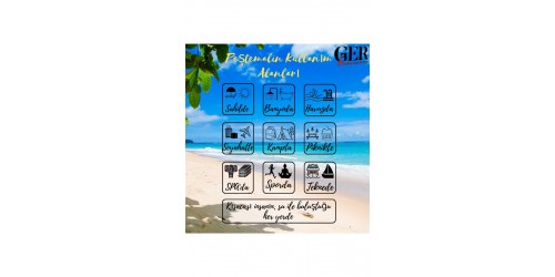 Peştemal Rejenere Pamuklu 100x170 Gölgeli Model Sütlü Kahve Plaj Havlusu